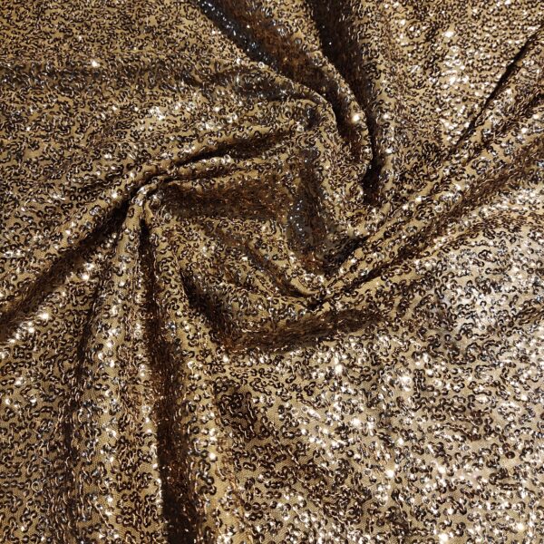 Copper gold Sequin Fabric