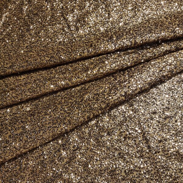 Copper gold Sequin Fabric - Image 3