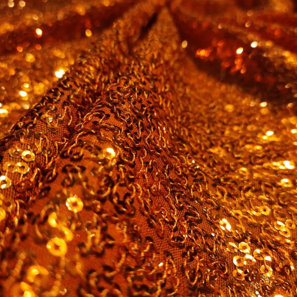 Fire Red  Sequin Fabric - Image 4