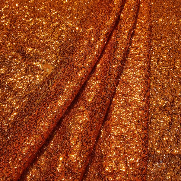 Fire Red  Sequin Fabric - Image 2