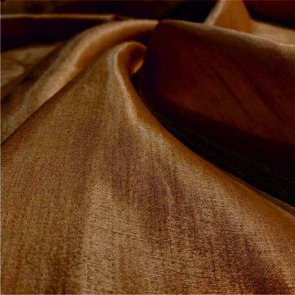 Brown Dupion Silk Fabric - Image 2