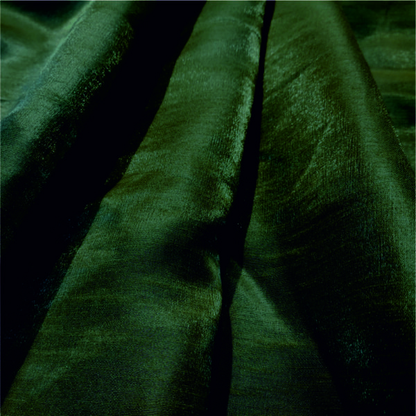 Bottle Green Dupion Silk Fabric - Image 4