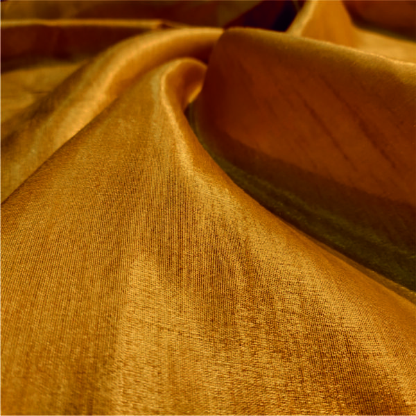 Mustard Yellow Dupion Silk Fabric - Image 6