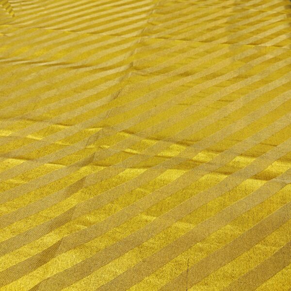 Yellow lining brocade silk fabric - Image 2