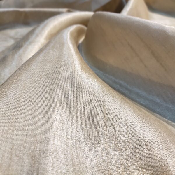 Metallic Gold Dupion Silk Fabric - Image 3