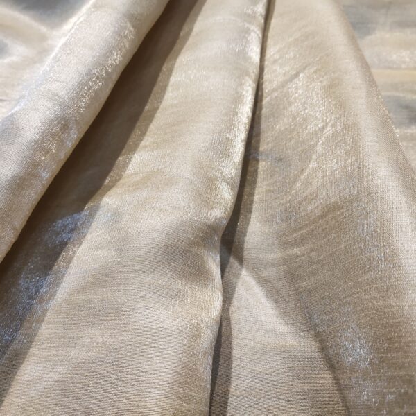 Metallic Gold Dupion Silk Fabric - Image 6