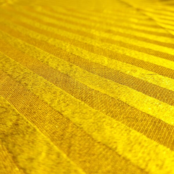 Yellow lining brocade silk fabric - Image 6