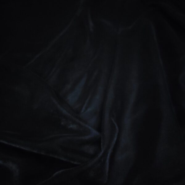 Black Plain Micro Velvet Fabric - Image 3