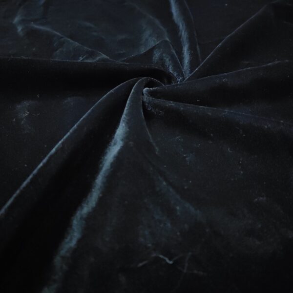 Black Plain Micro Velvet Fabric - Image 4