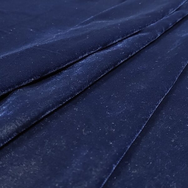 Navy Blue Plain Micro Velvet Fabric - Image 6