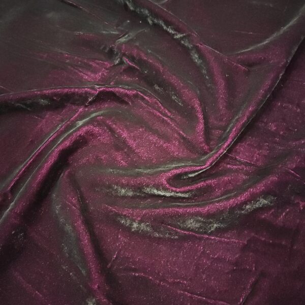 Boysenberry Dual Tone Plain Micro Velvet Fabric - Image 2