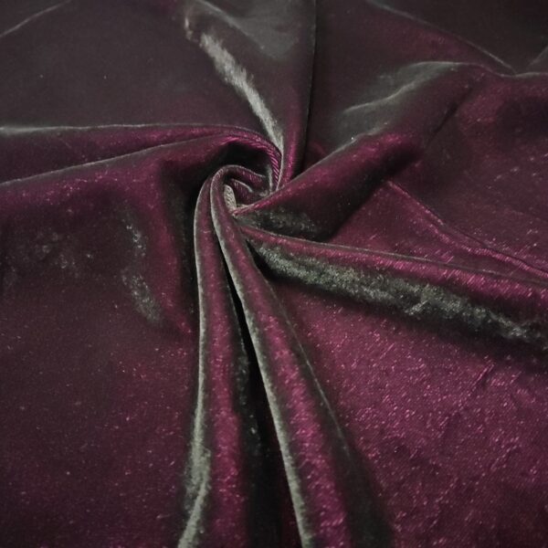 Boysenberry Dual Tone Plain Micro Velvet Fabric - Image 5