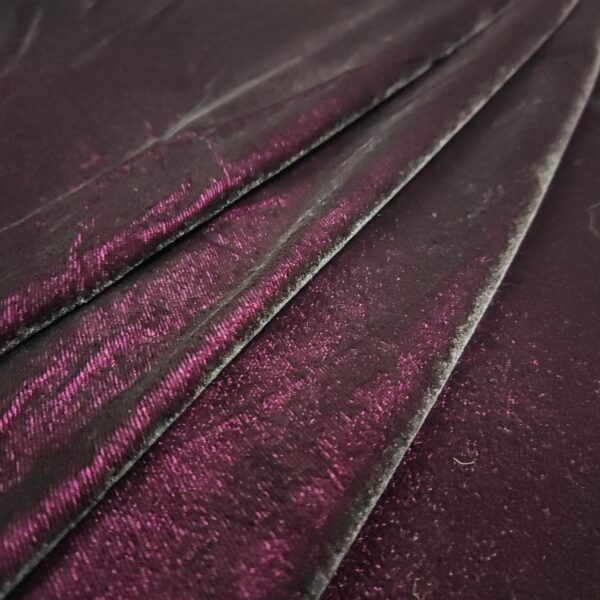 Boysenberry Dual Tone Plain Micro Velvet Fabric - Image 4