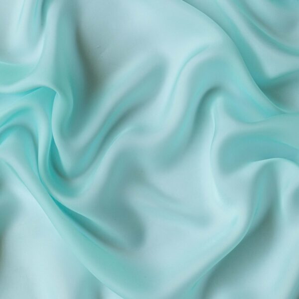 Light Blue Organza Silk Fabric - Image 3