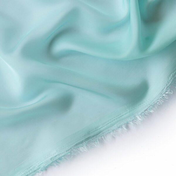 Light Blue Organza Silk Fabric - Image 4