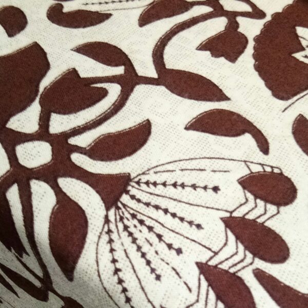 Beige And Brown Floral Printed Mix and Match - Rayon Fabric - Image 5