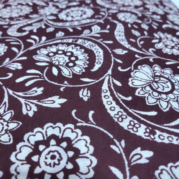 Brown And Cream Sanganeri Print Mix and Match - Cotton Fabric - Image 5